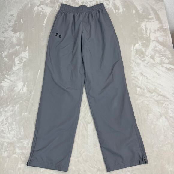 Under Armour Pants Mens Small Grey Vital Warm Up Mesh Lined Loose Fit 1239481 - Picture 1 of 13